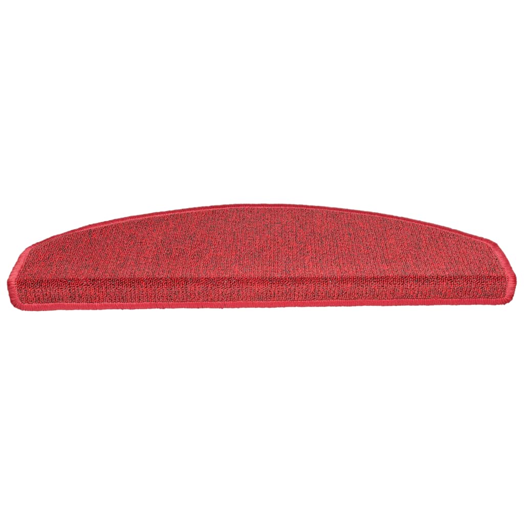 Stair mats 10 pieces 65x24x4 cm Bordeaux red