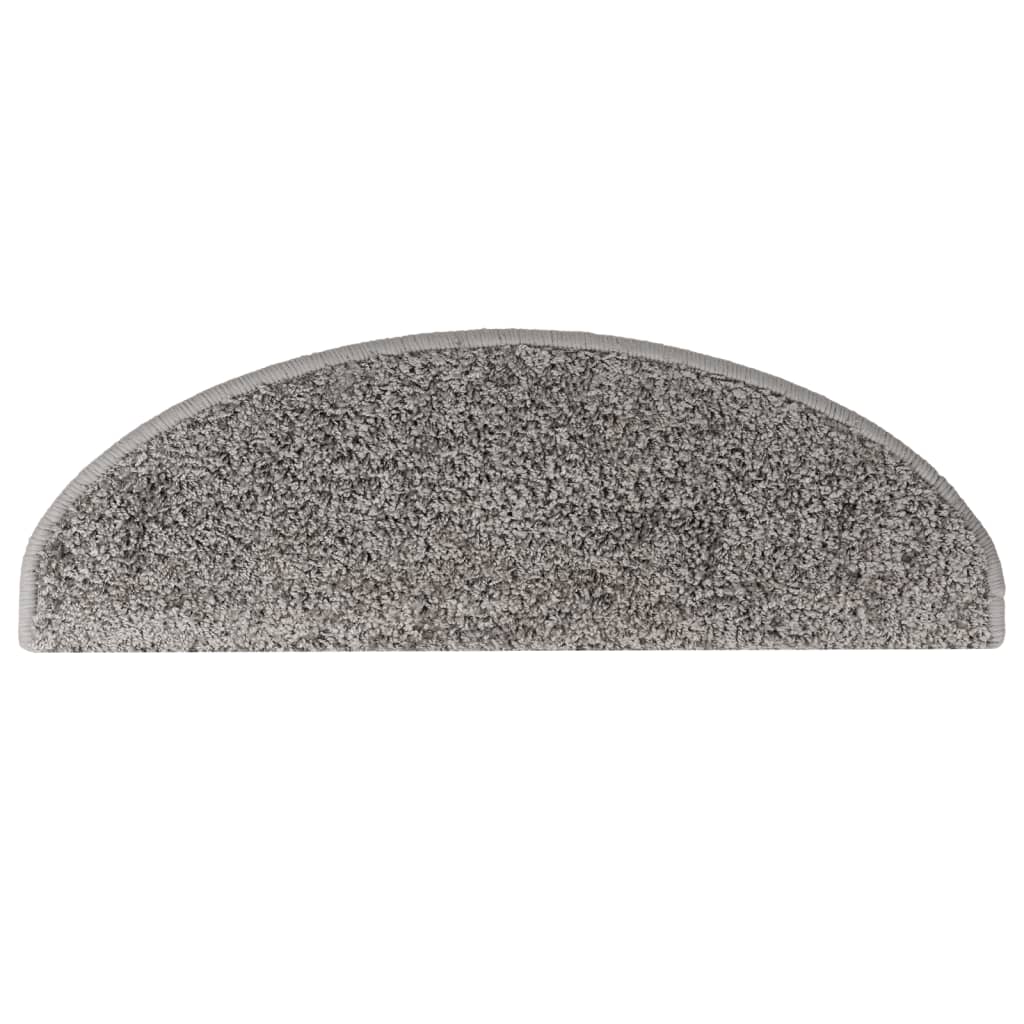Stufenmatten 10 Stk. 65x21x4 cm Grau Halbrund Groß