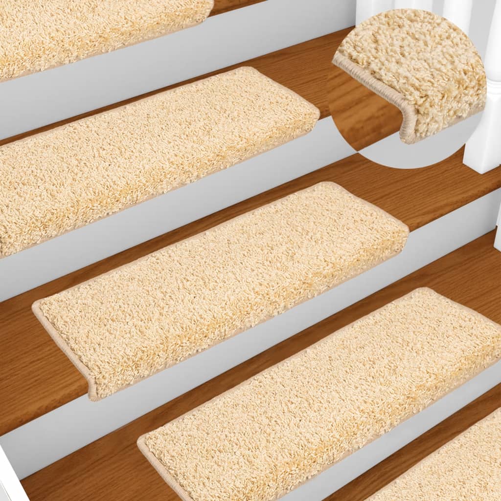 Stair mats 10 pcs. 65x21x4 cm brown