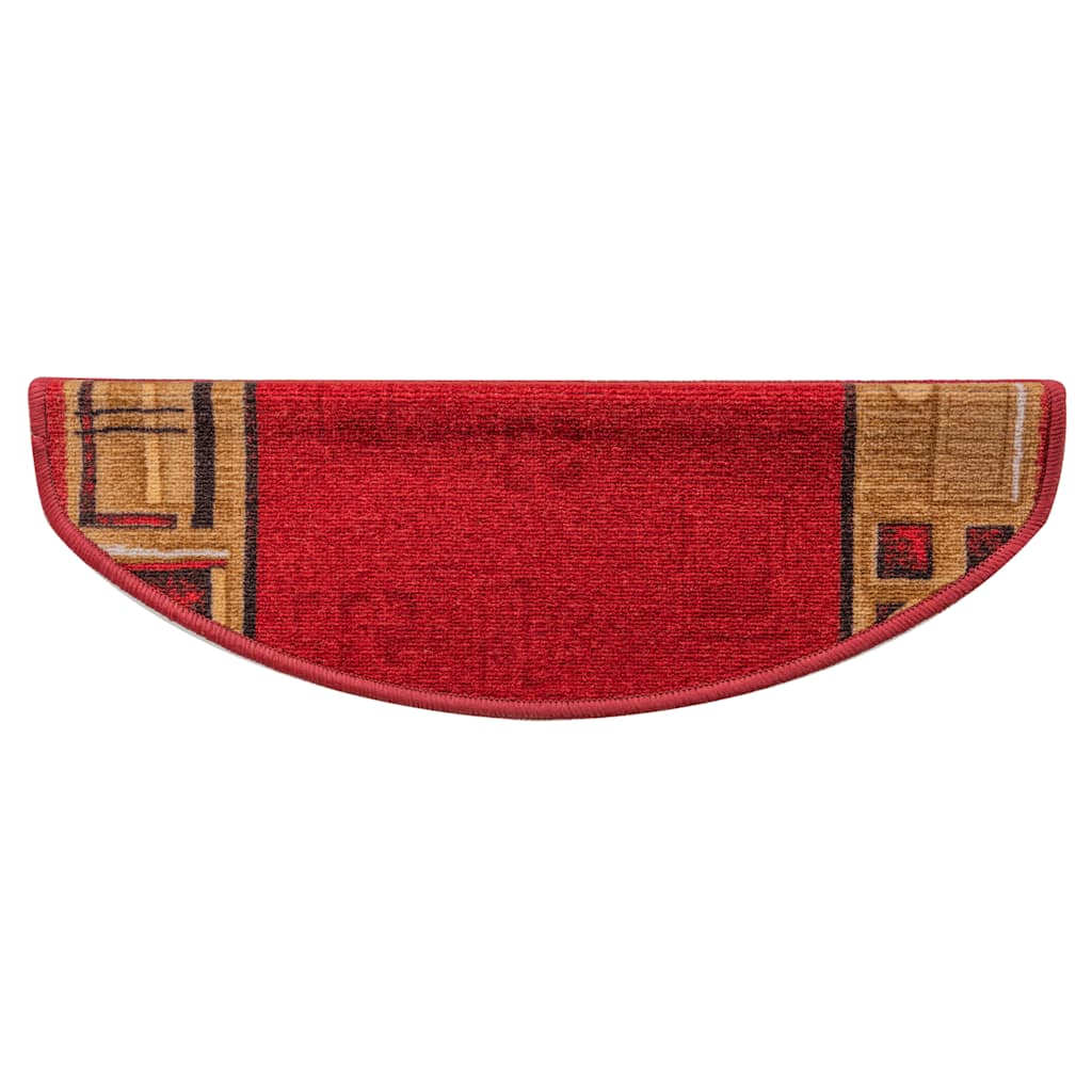 Self-adhesive stair mats, 5 pieces, 65 x 21 x 4 cm, red