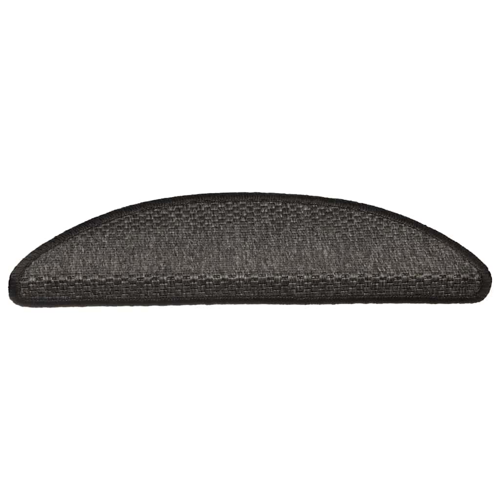 Treppenmatten Selbstklebend Sisal 15 Stk. 56x17x3 cm Anthrazit