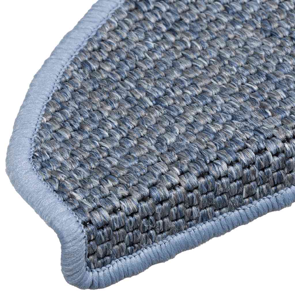 Treppenmatten Selbstklebend Sisal-Optik 15 Stk. 65x21x4 cm Blau