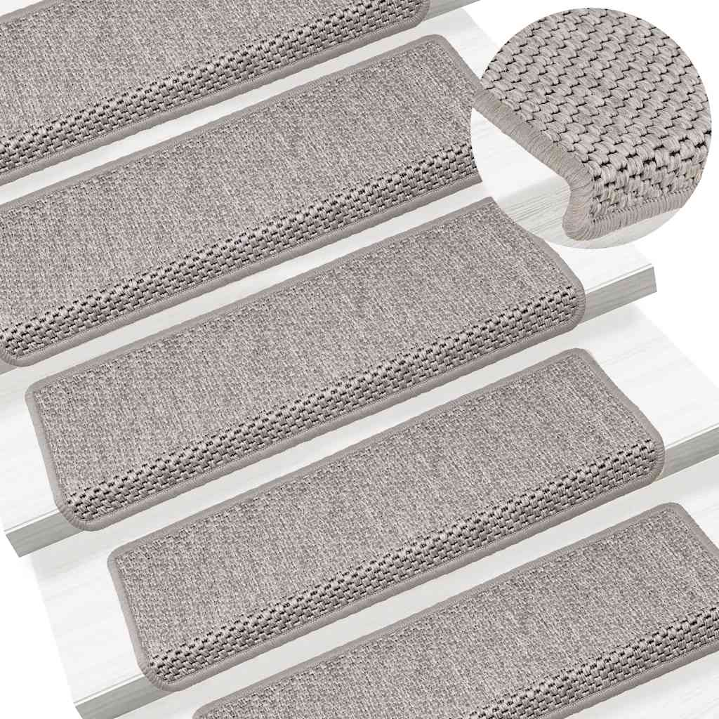 Treppenmatten Selbstklebend Sisal-Optik 15 Stk. 65x21x4 cm