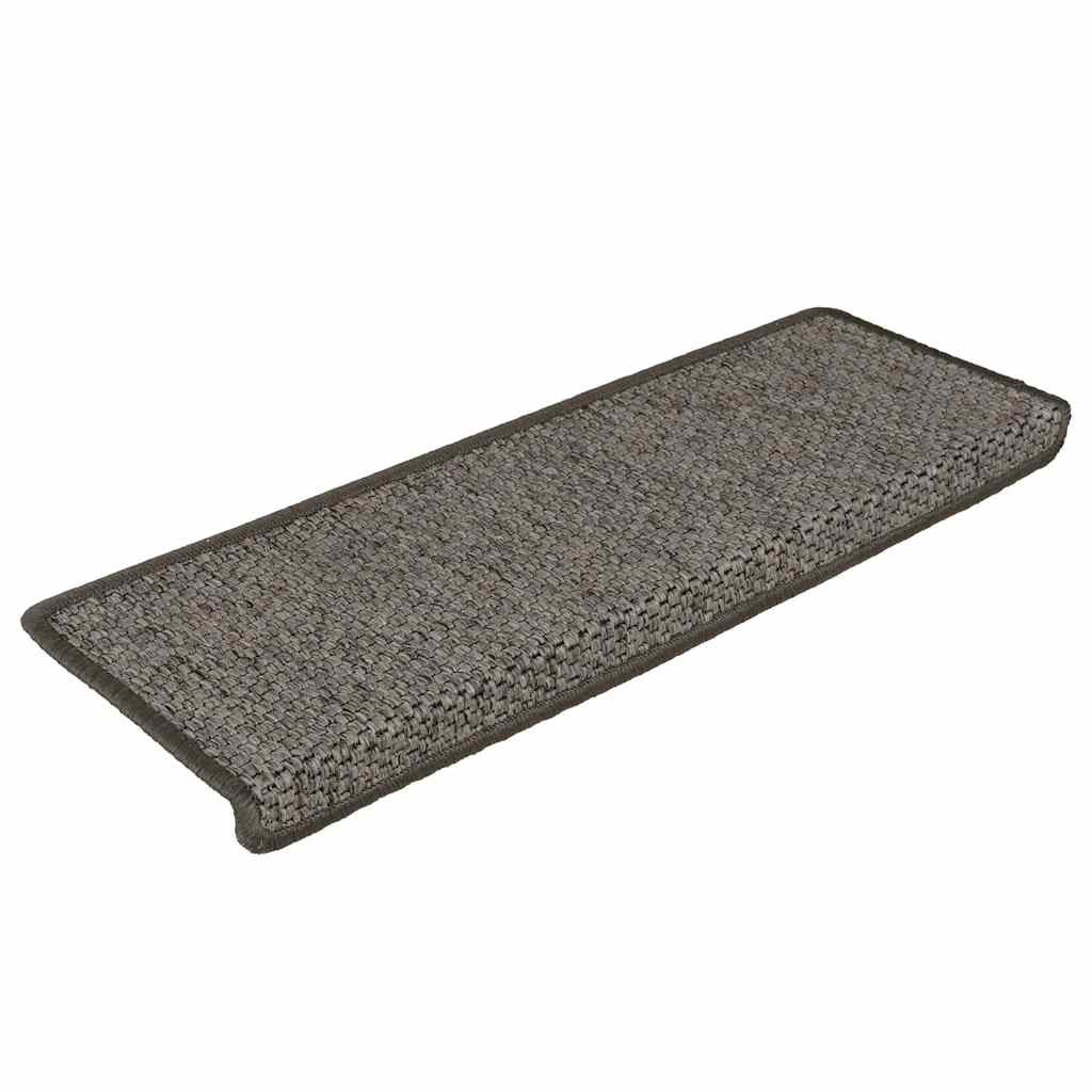 Treppenmatten Selbstklebend Sisal 15Stk. 65x21x4cm Grau & Beige