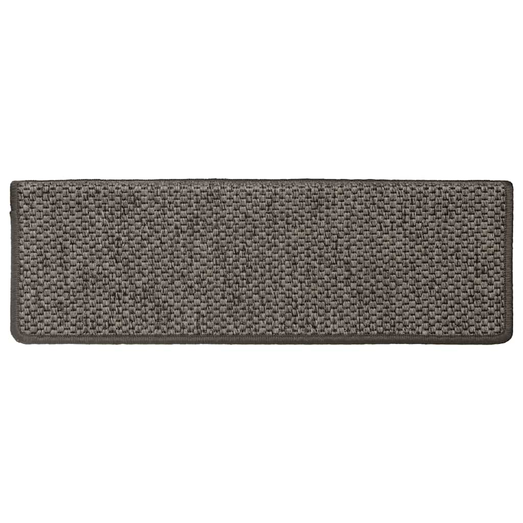 Treppenmatten Selbstklebend Sisal 15Stk. 65x21x4cm Grau & Beige