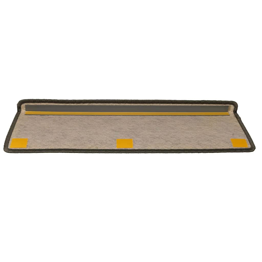 Treppenmatten Selbstklebend Sisal 15Stk. 65x21x4cm Grau & Beige