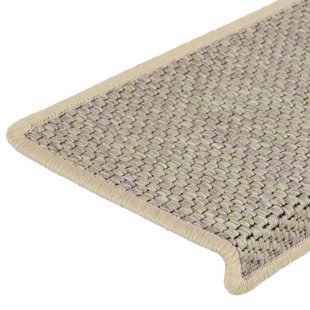 Treppenmatten Selbstklebend Sisal-Look 15 Stk 65x21x4 Grün
