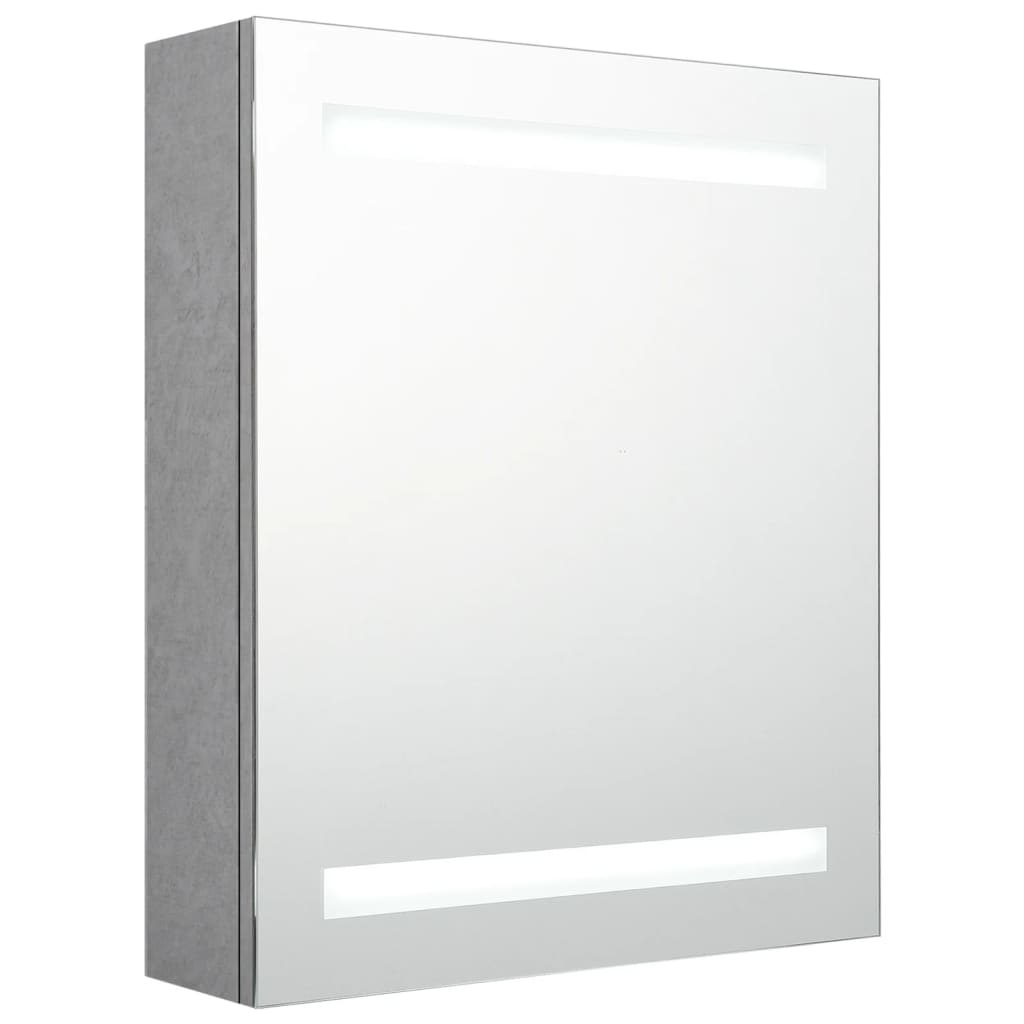 LED bathroom mirror cabinet concrete grey 50x14x60 cm