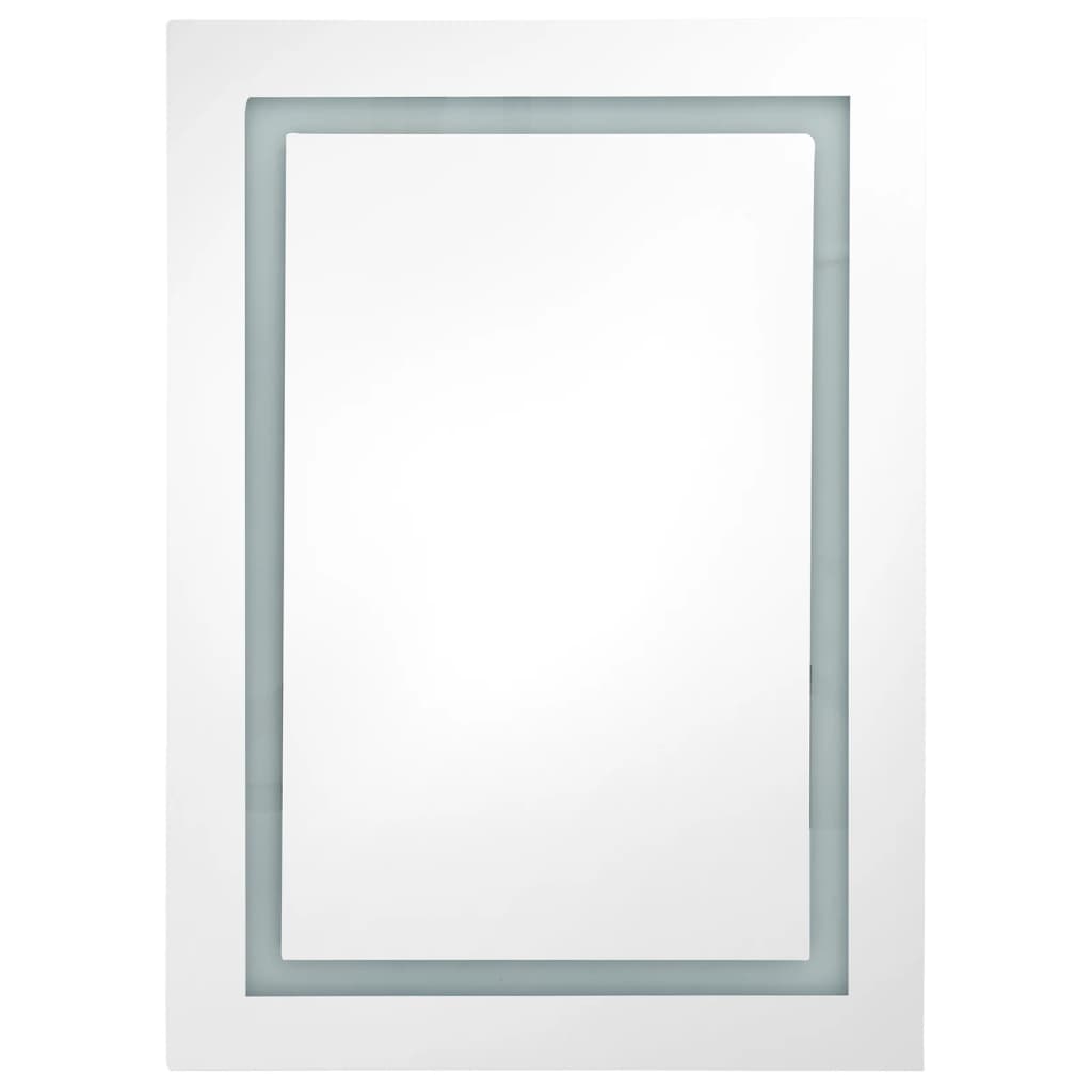 LED bathroom mirror cabinet concrete grey 50x13x70 cm