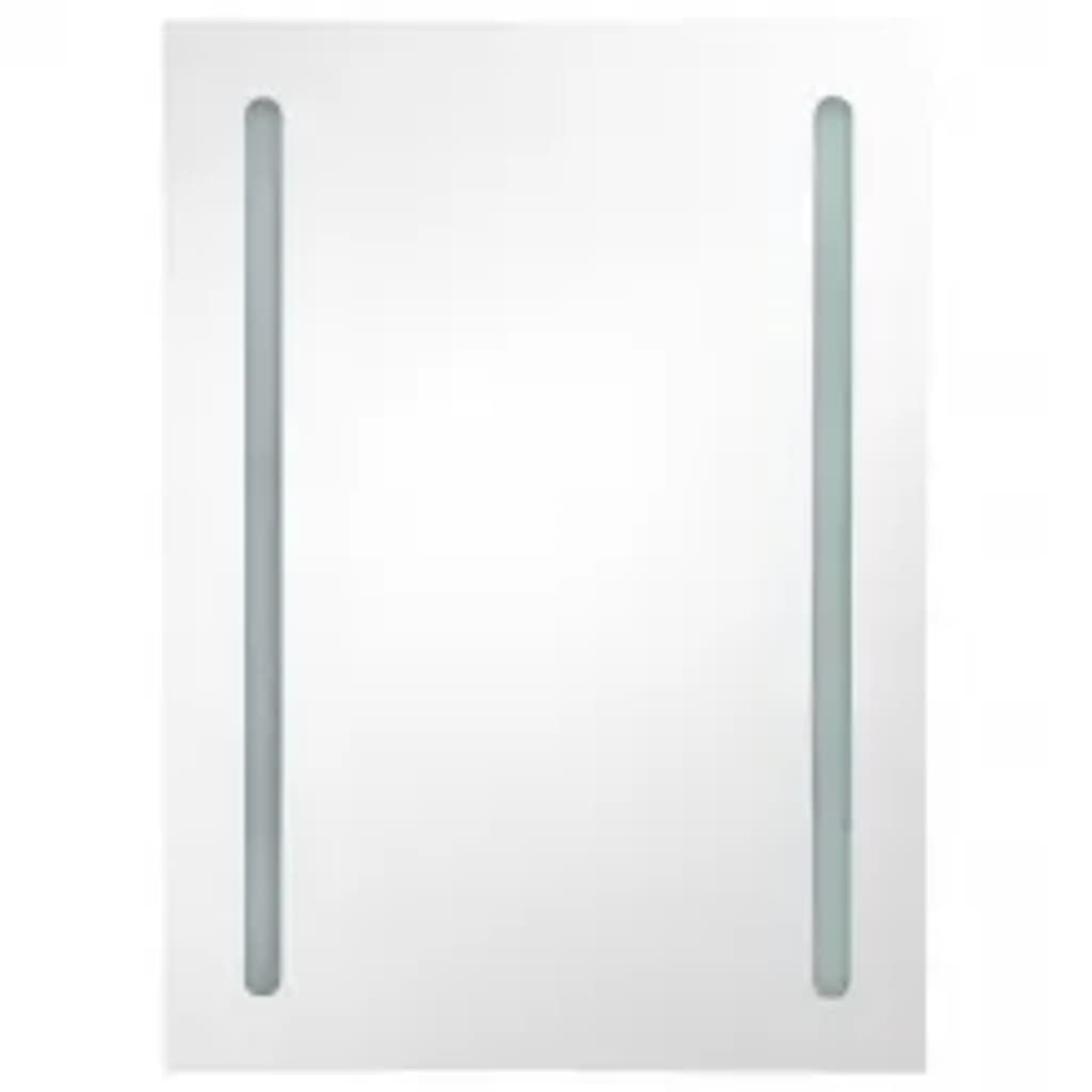 LED-Spiegelschrank fürs Bad Betongrau 50x13x70 cm