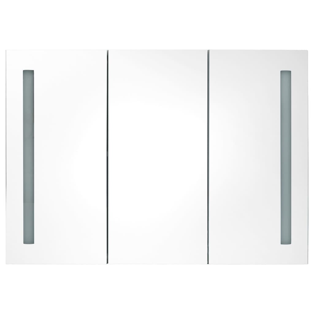 LED mirror cabinet for the bathroom 89x14x62 cm gray