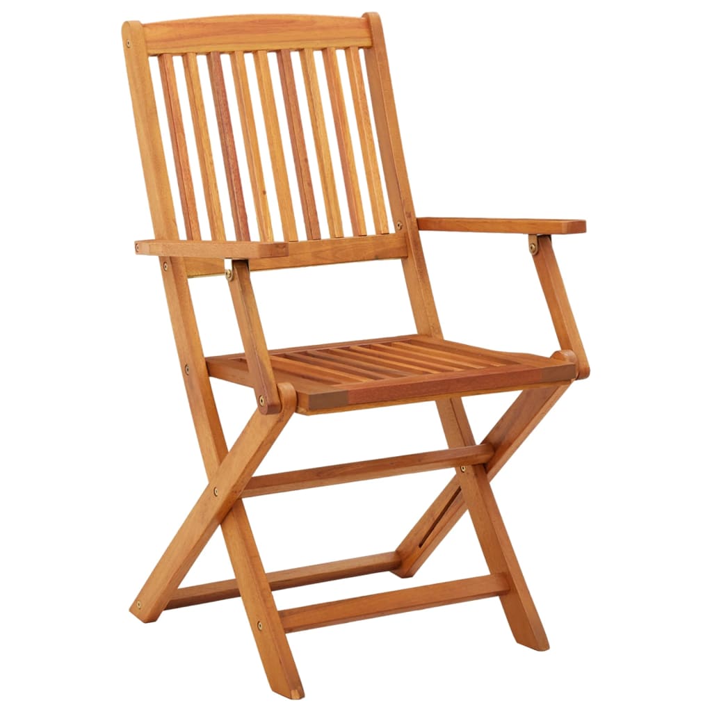 Folding garden chairs 4 pcs. Solid wood eucalyptus