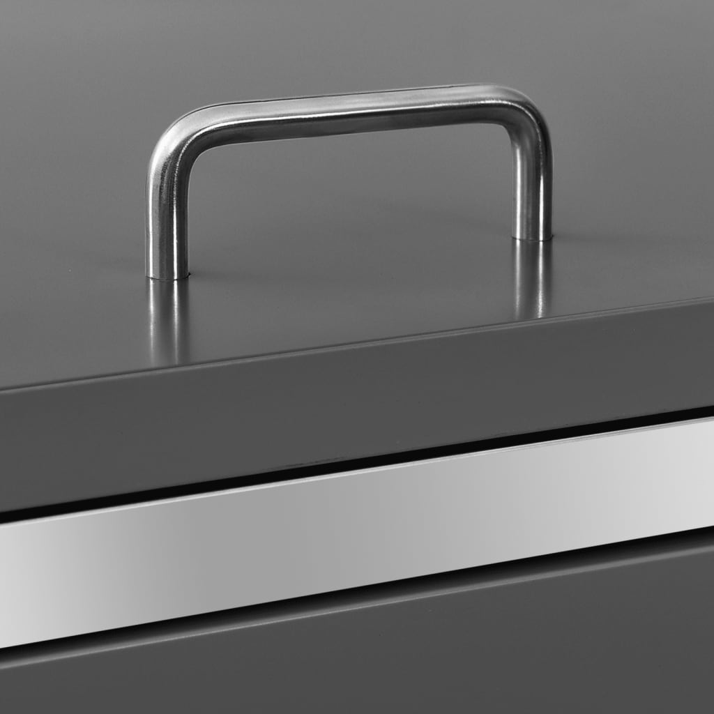 Mülltonnenbox für 4 Tonnen 276,5x77,5x112,5 cm Edelstahl