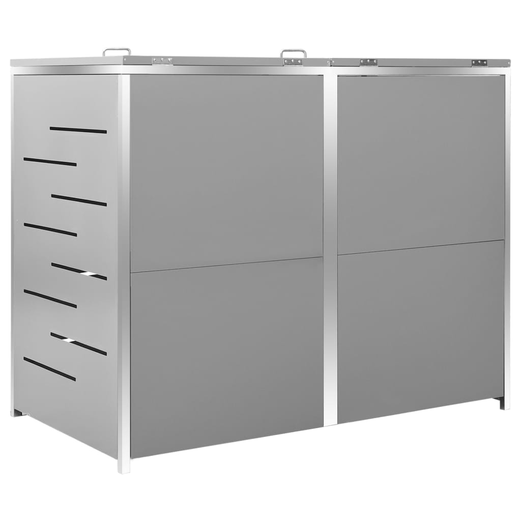 Mülltonnenbox für 2 Tonnen 138x77,5x112,5 cm Edelstahl