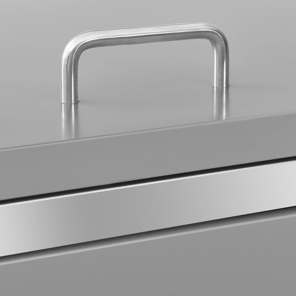 Mülltonnenbox für 2 Tonnen 138x77,5x112,5 cm Edelstahl
