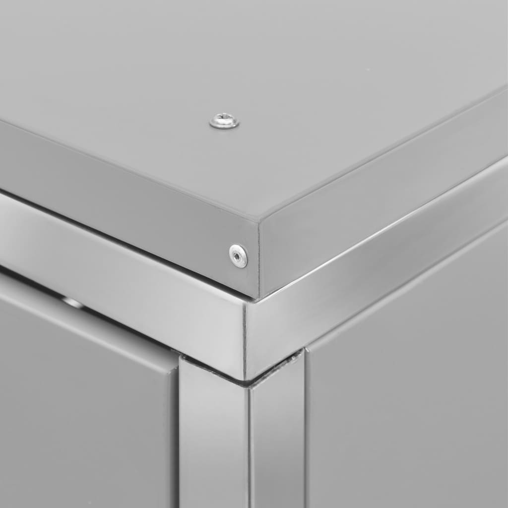 Mülltonnenbox für 2 Tonnen 138x77,5x112,5 cm Edelstahl