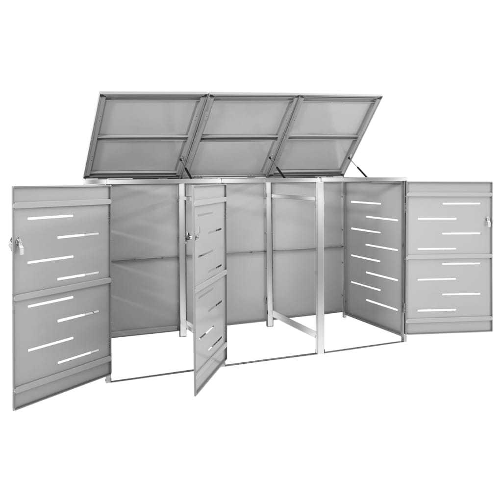 Garbage can box for 3 tons 207x77.5x112.5 cm stainless steel