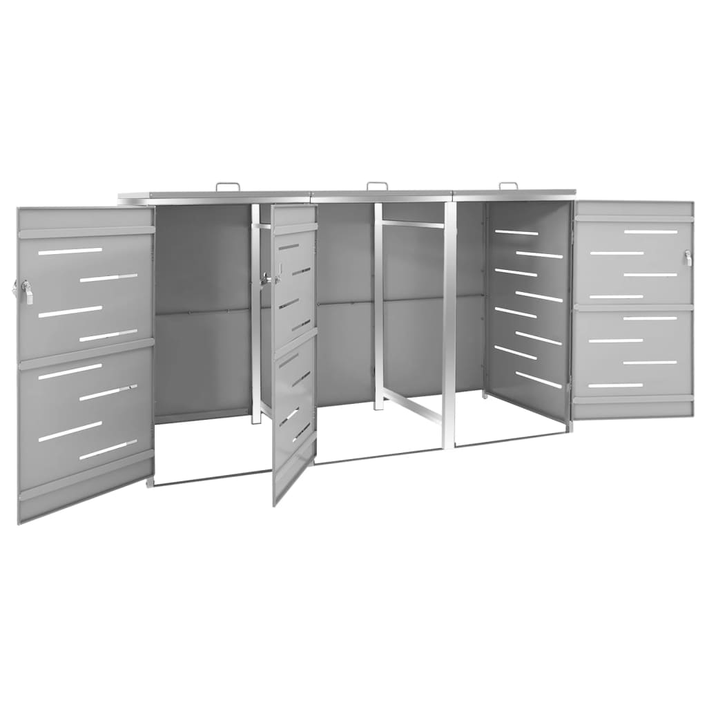 Garbage can box for 3 tons 207x77.5x112.5 cm stainless steel