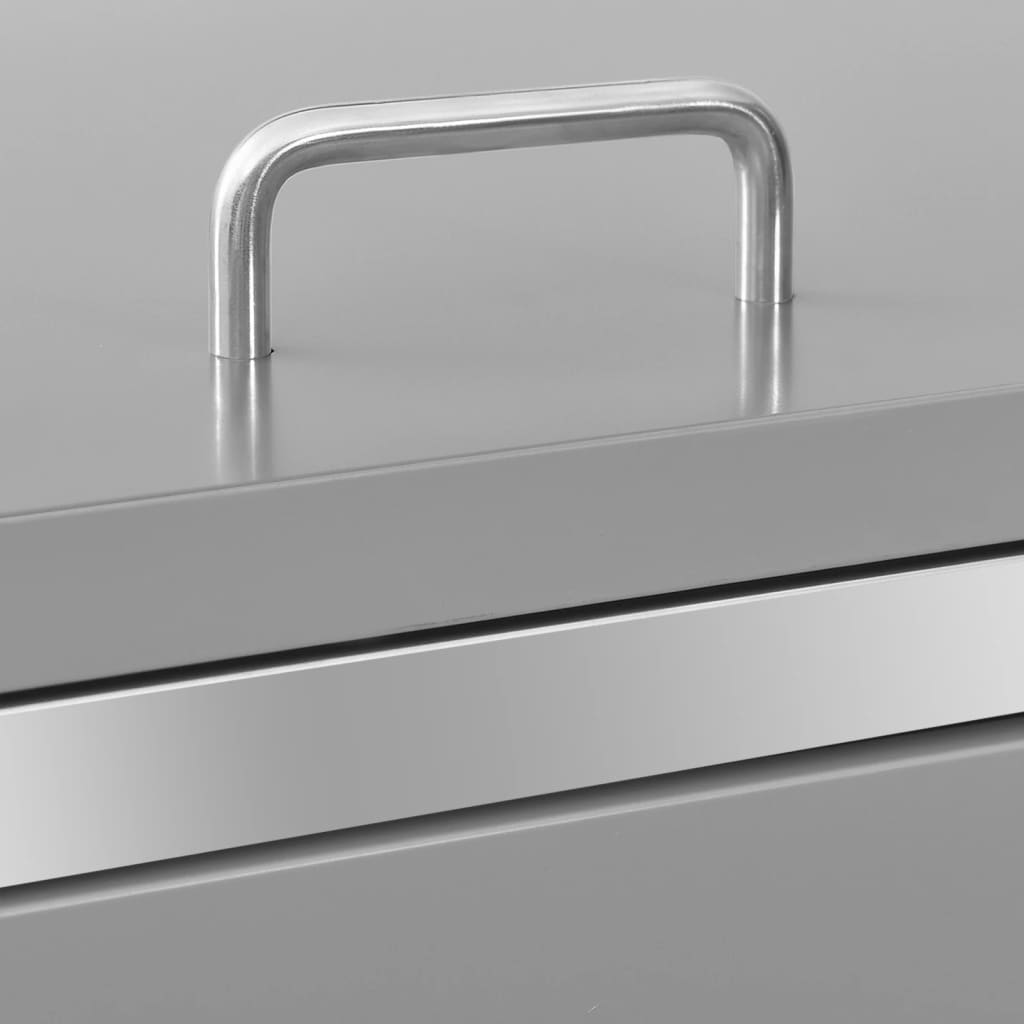 Mülltonnenbox für 4 Tonnen 276,5x77,5x112,5 cm Edelstahl