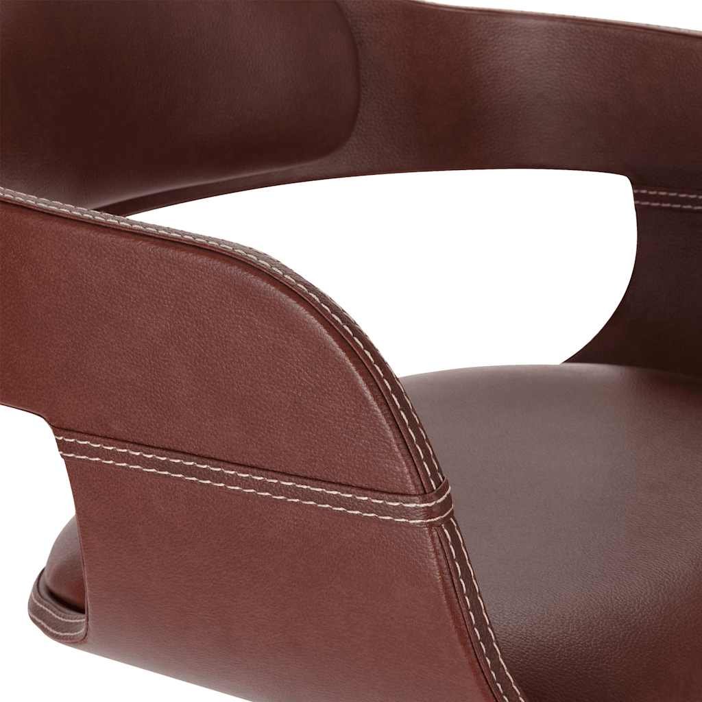 Esszimmerstuhl Braun Bugholz und Kunstleder