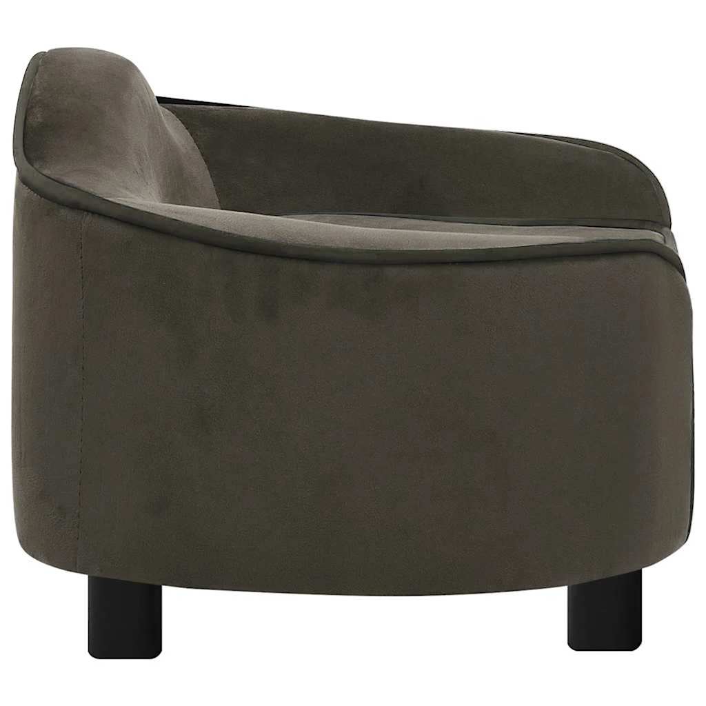 Hundesofa Dunkelgrau 67x47x36 cm Plüsch