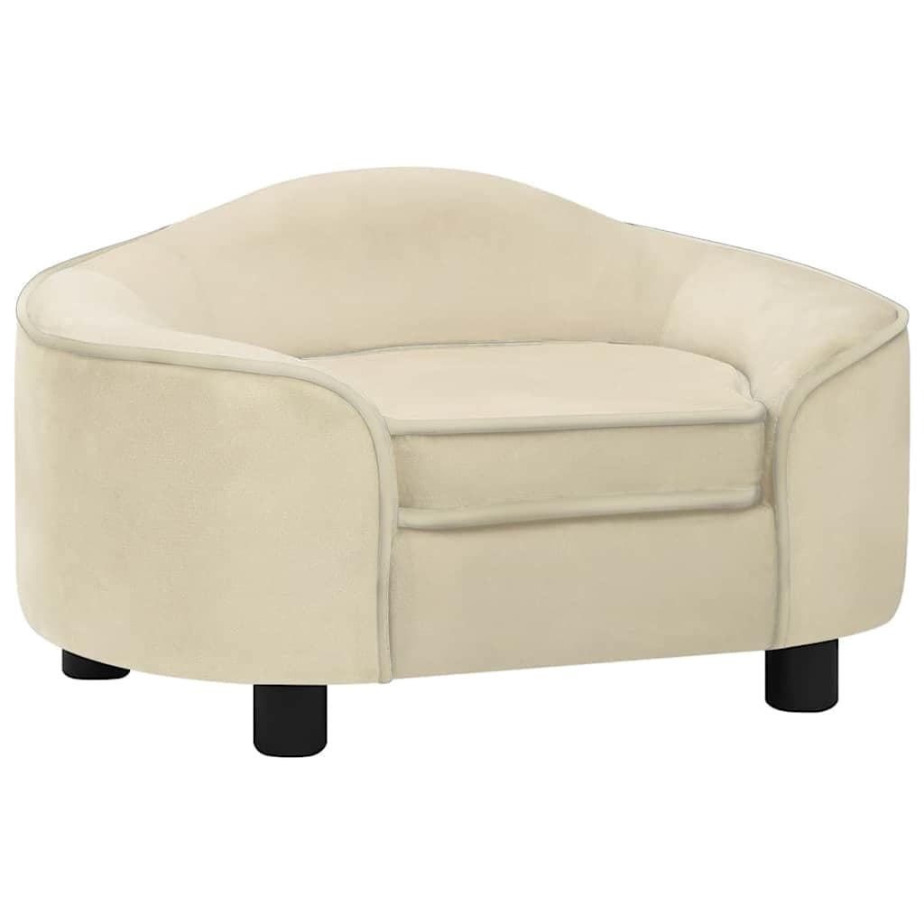 Hundesofa Creme 67x47x36 cm Plüsch