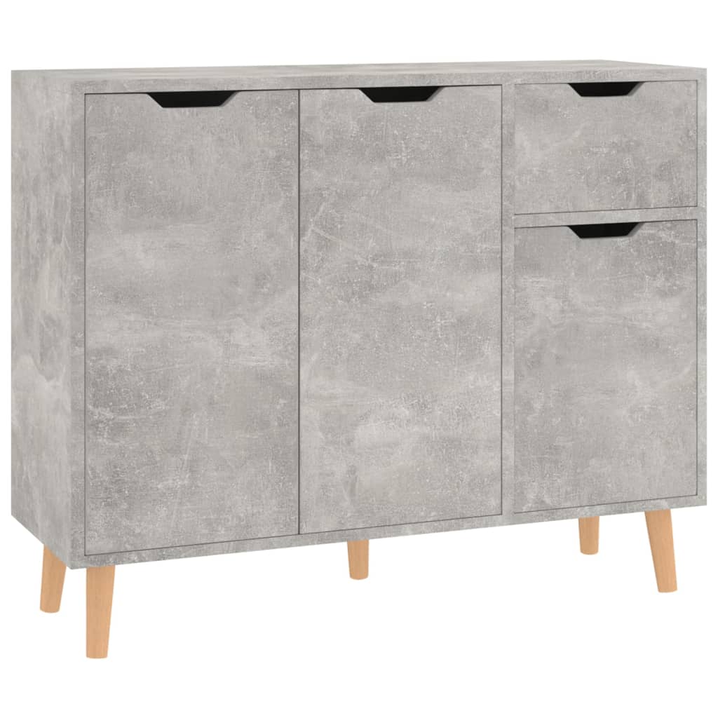 Sideboard concrete grey 90x30x72 cm wood material