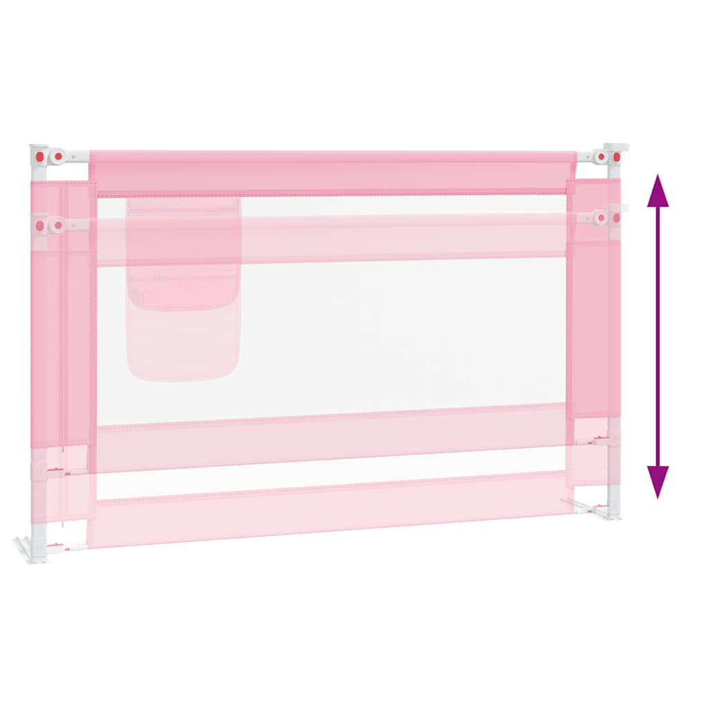 Kleinkind-Bettschutzgitter Rosa 120x25 cm Stoff