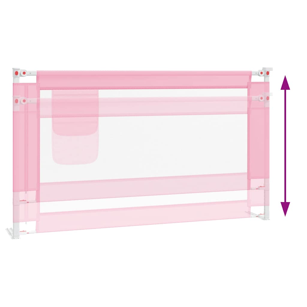 Kleinkind-Bettschutzgitter Rosa 140x25 cm Stoff