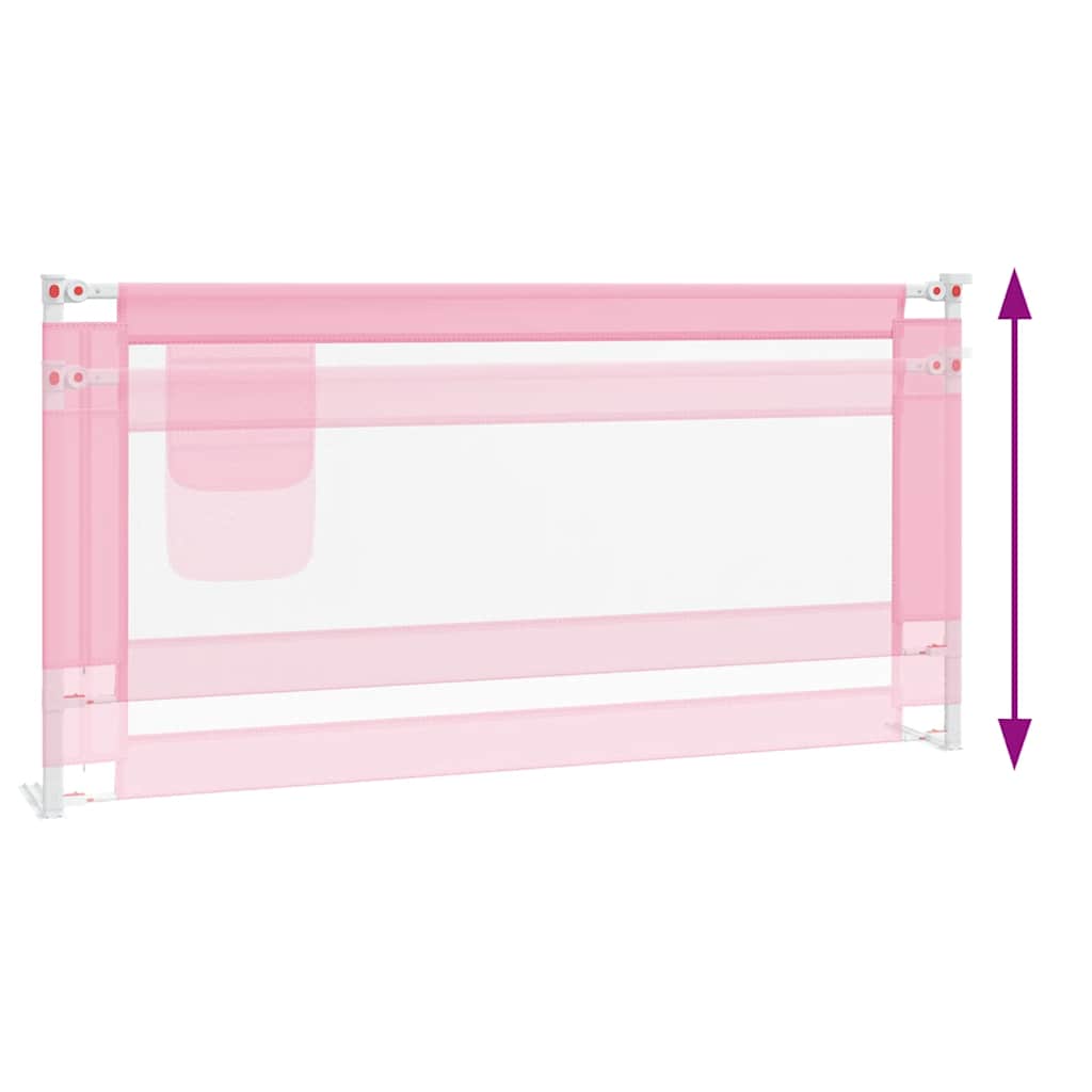 Kleinkind-Bettschutzgitter Rosa 180x25 cm Stoff