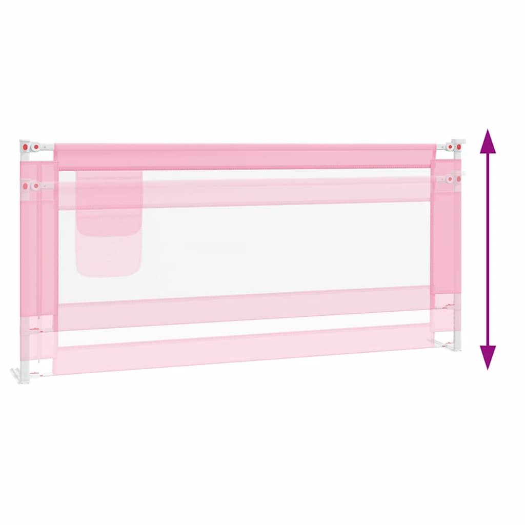 Kleinkind-Bettschutzgitter Rosa 200x25 cm Stoff