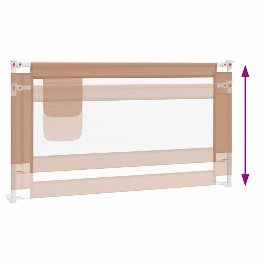 Kleinkind-Bettschutzgitter Taupe 150x25 cm Stoff
