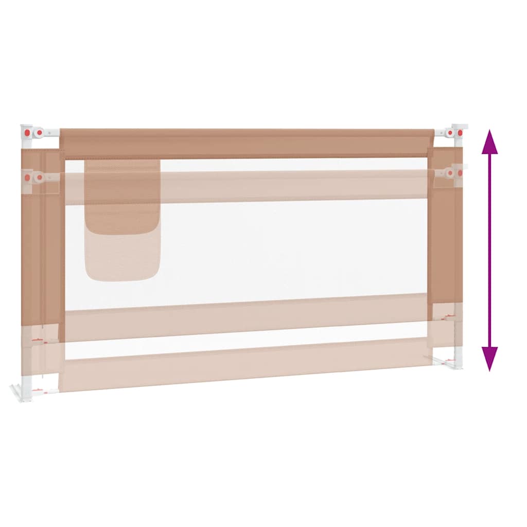 Kleinkind-Bettschutzgitter Taupe 160x25 cm Stoff