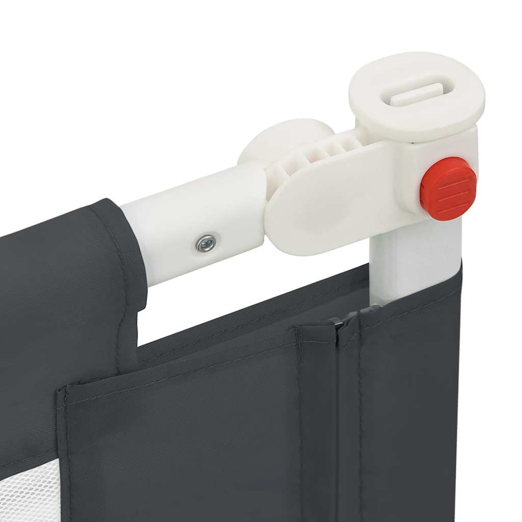 Toddler bed guard dark grey 100x25 cm fabric
