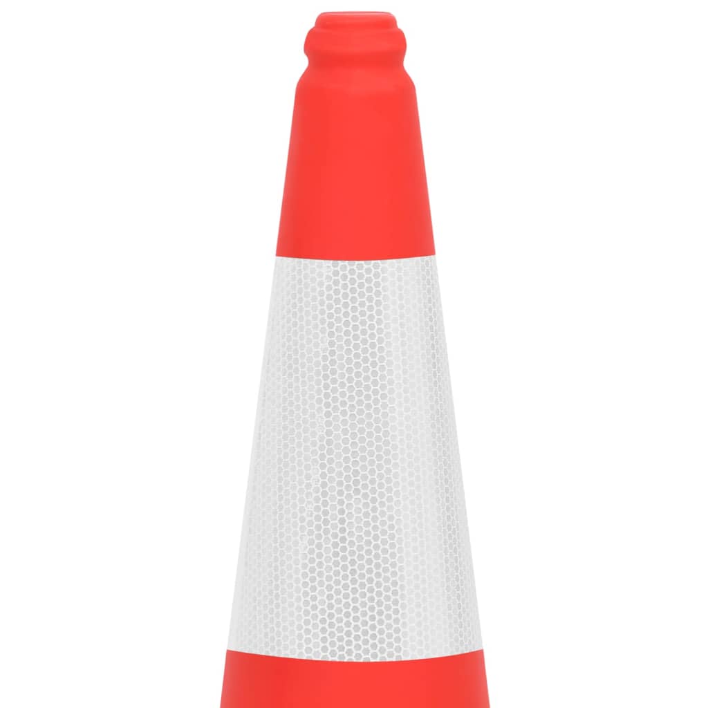 Reflective traffic cones with heavy base, 4 pieces, 75 cm