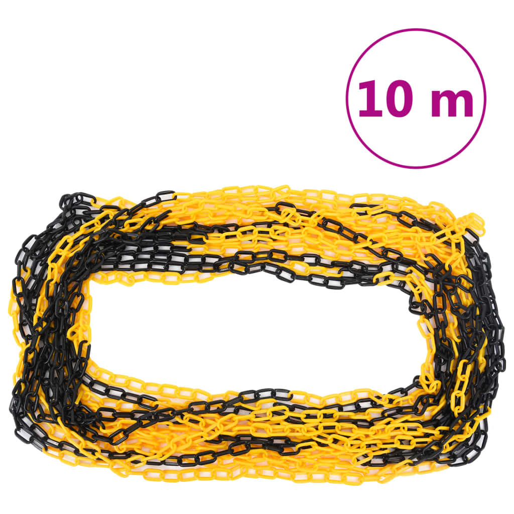 Chain post set with 10 m plastic chain