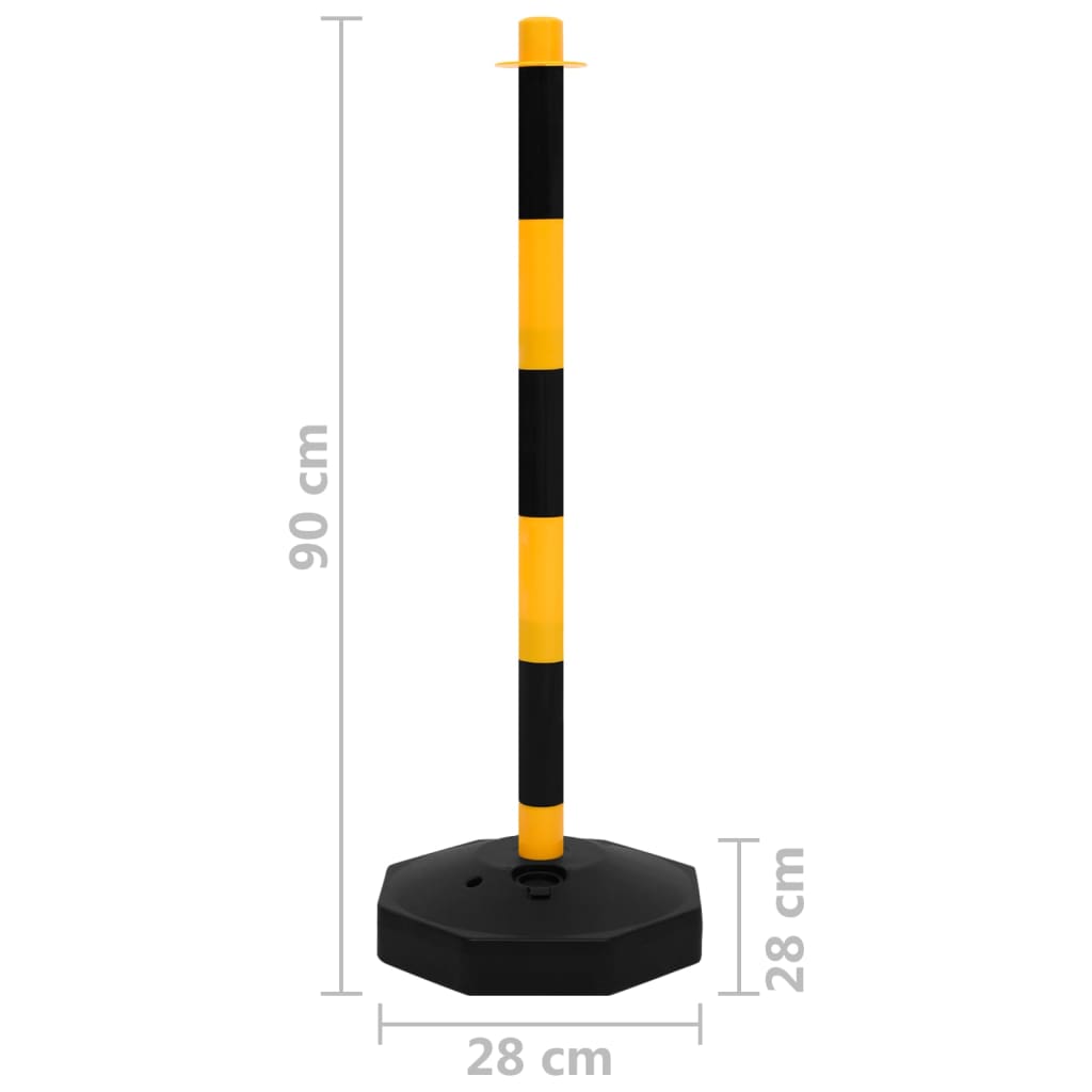 Chain post set with 10 m plastic chain