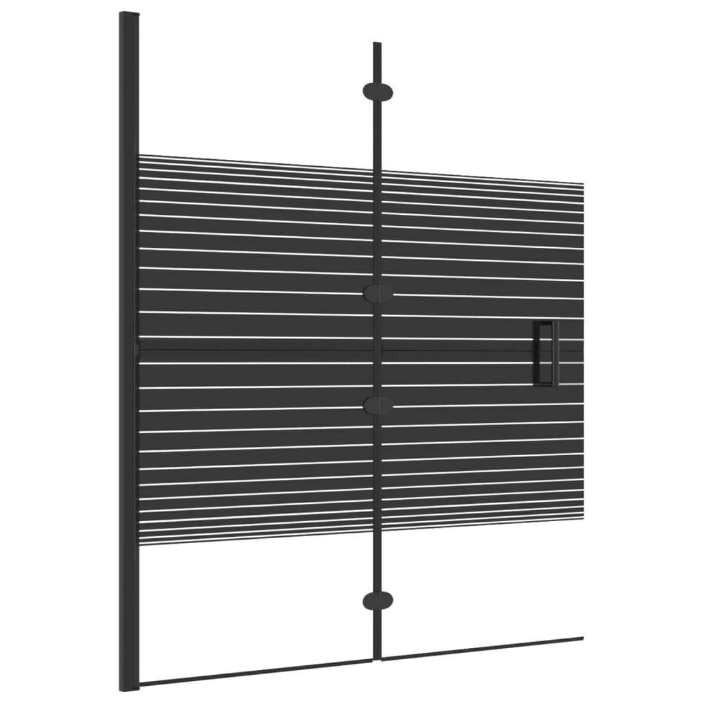Foldable shower cubicle ESG 120x140 cm Black