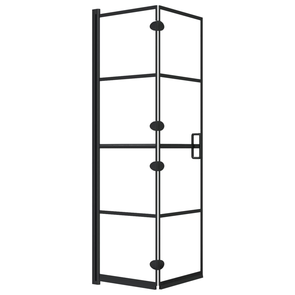 Foldable shower cubicle ESG 80x140 cm Black