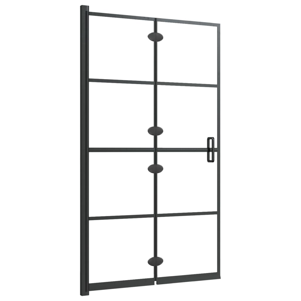 Foldable shower cubicle ESG 80x140 cm Black