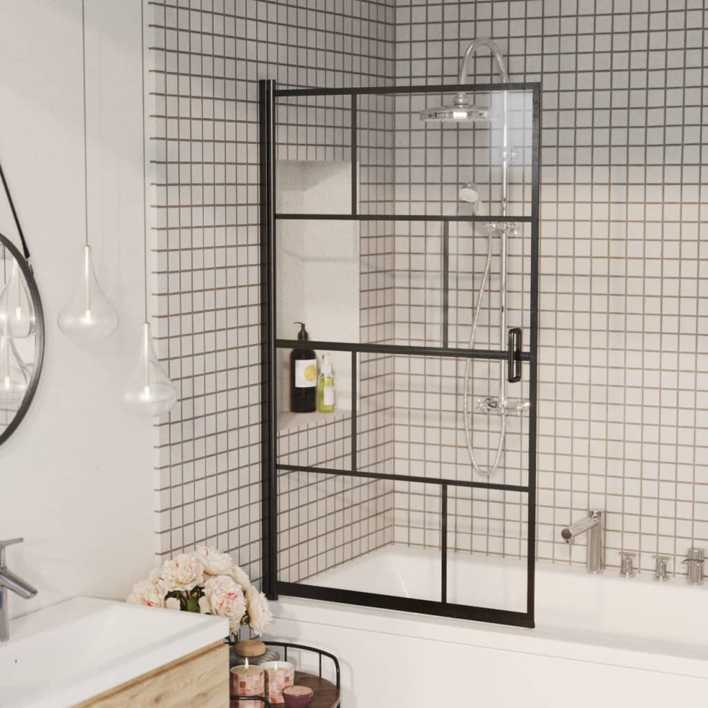 Shower cubicle ESG 80x140 cm Black