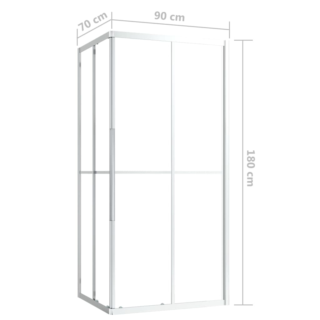 Shower cubicle ESG 90x70x180 cm