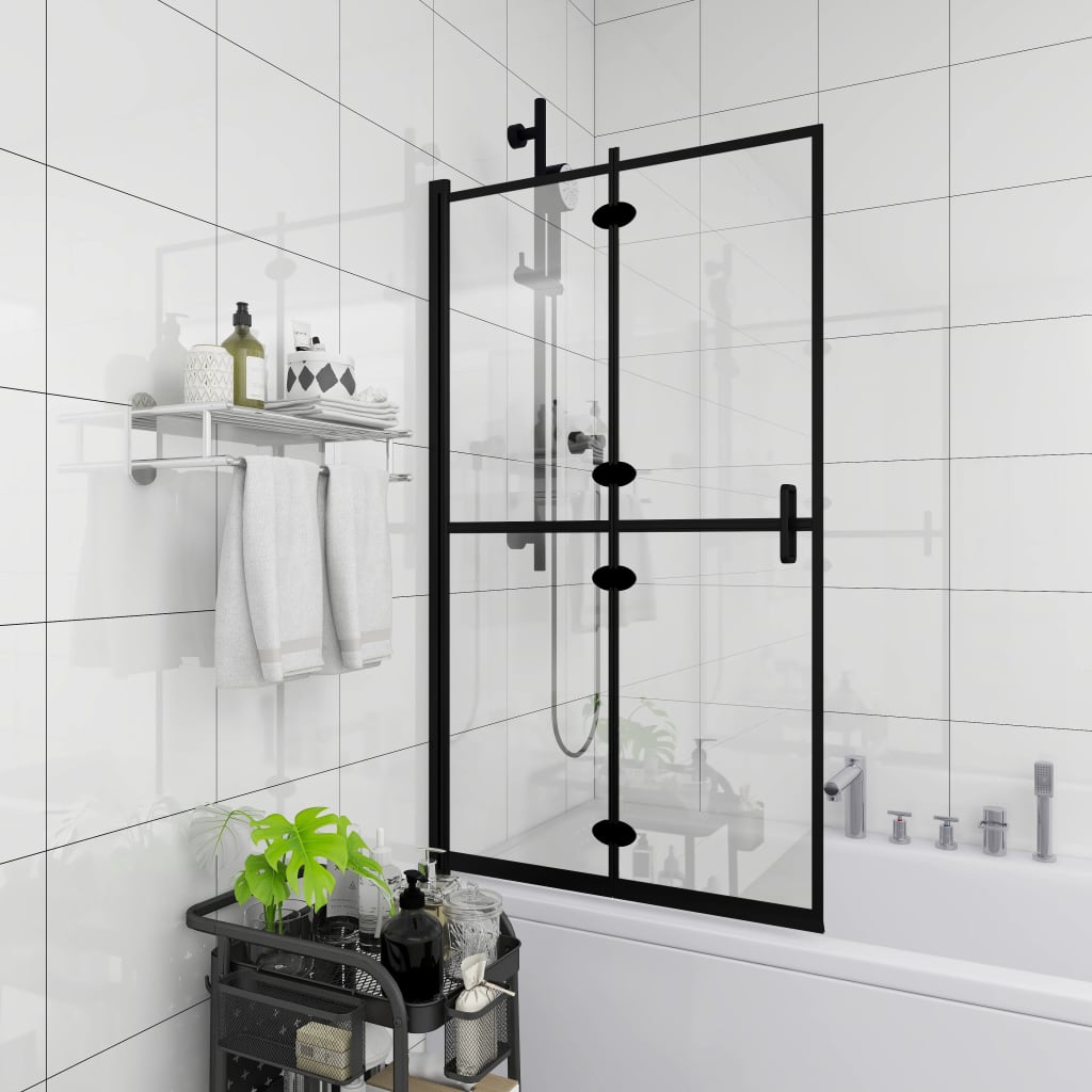 Foldable shower cubicle ESG Black 80x140 cm