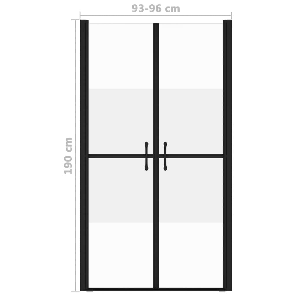 Shower door half matt ESG (93-96)x190 cm