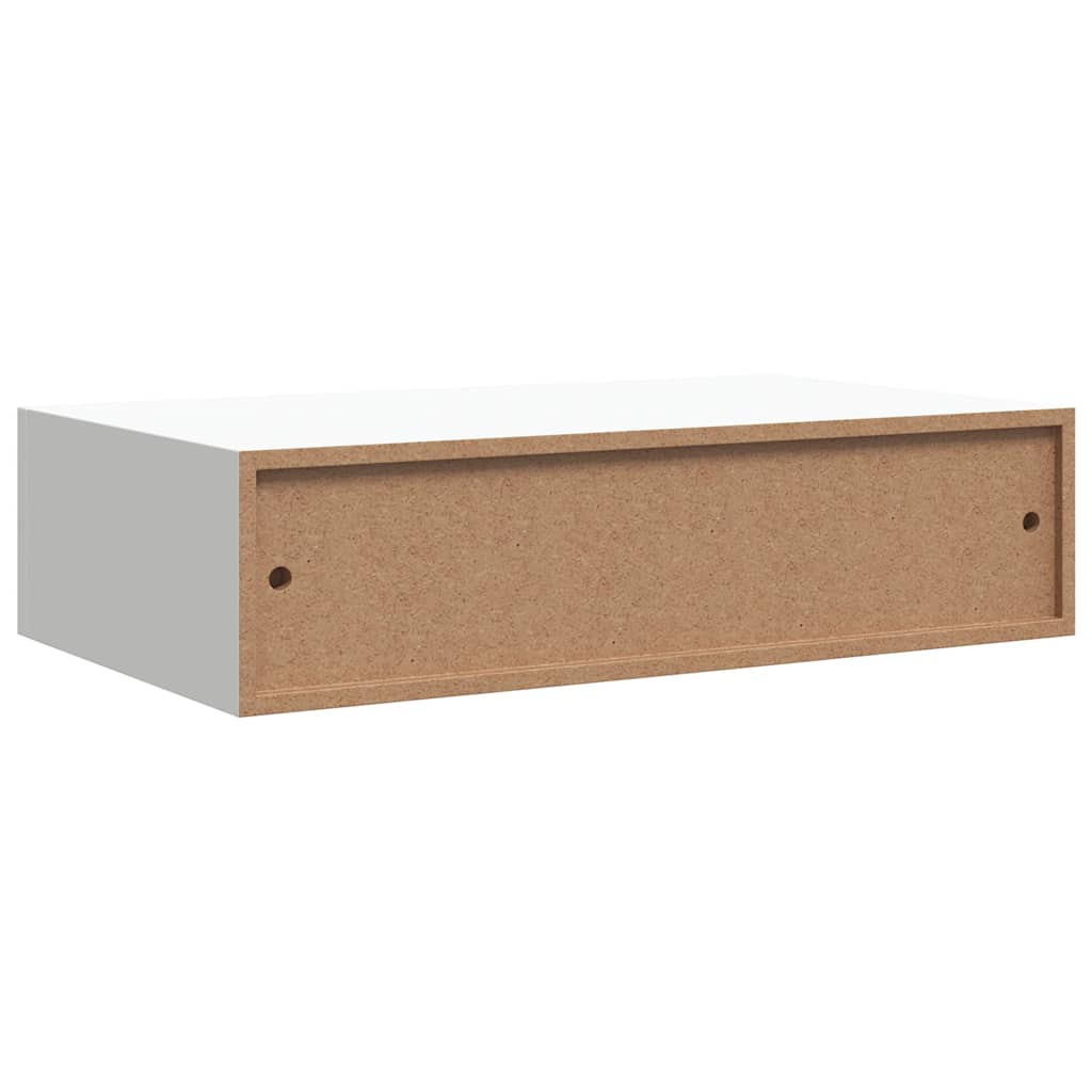 Wandregale mit Schubladen 2 Stk. Weiß 40x23,5x10 cm MDF