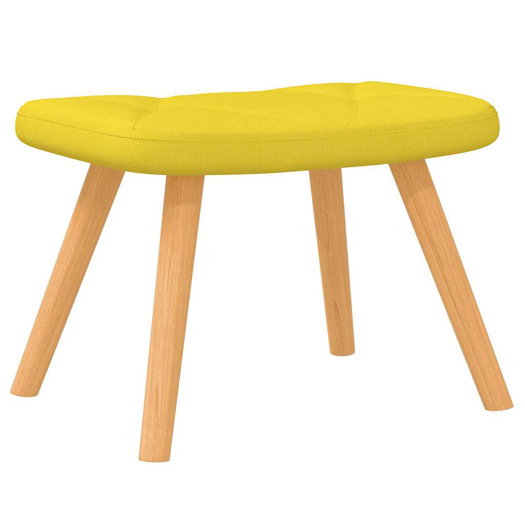 Rocking chair with stool mustard yellow fabric