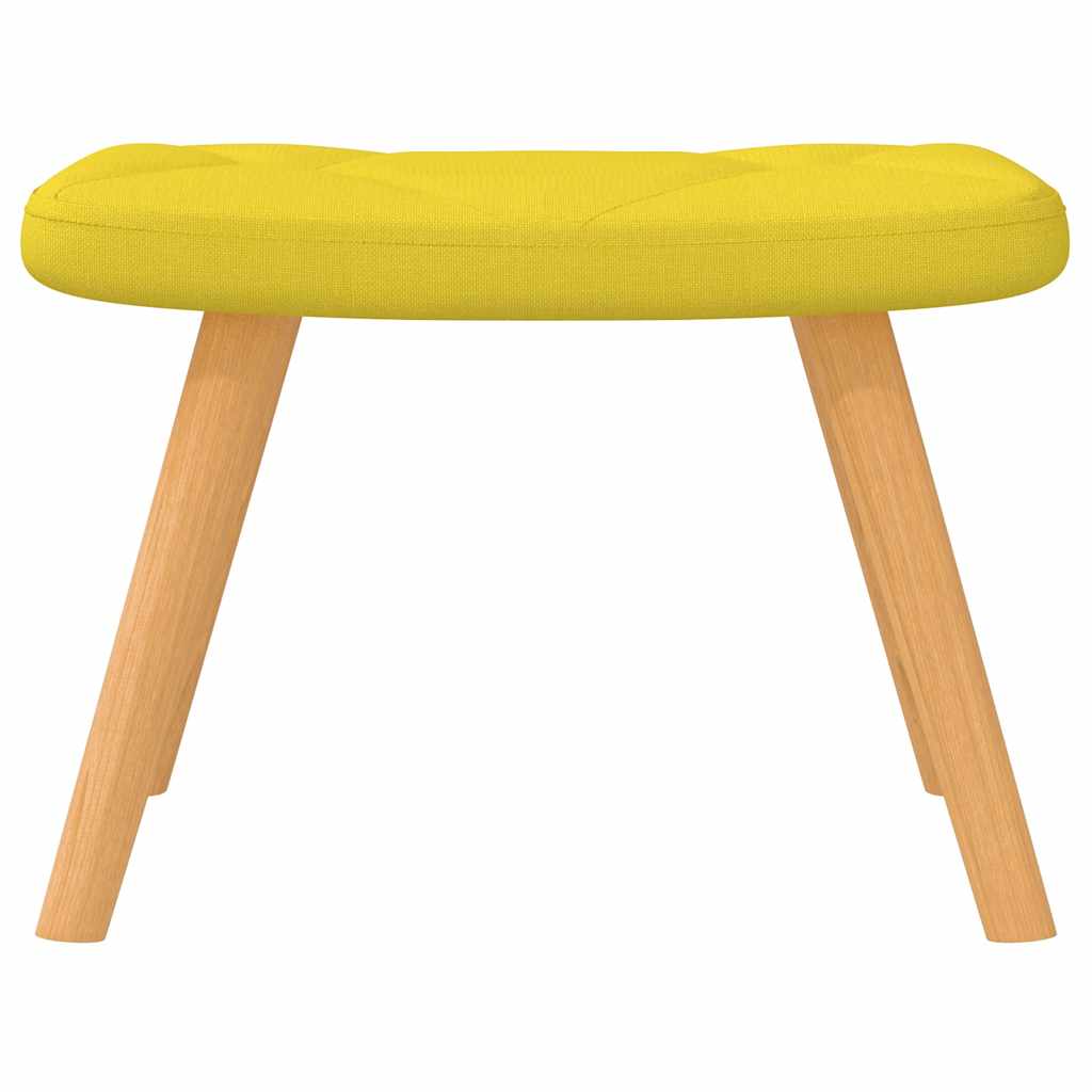 Rocking chair with stool mustard yellow fabric