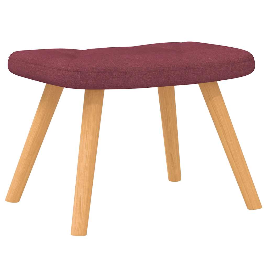 Rocking chair with stool fabric wine red