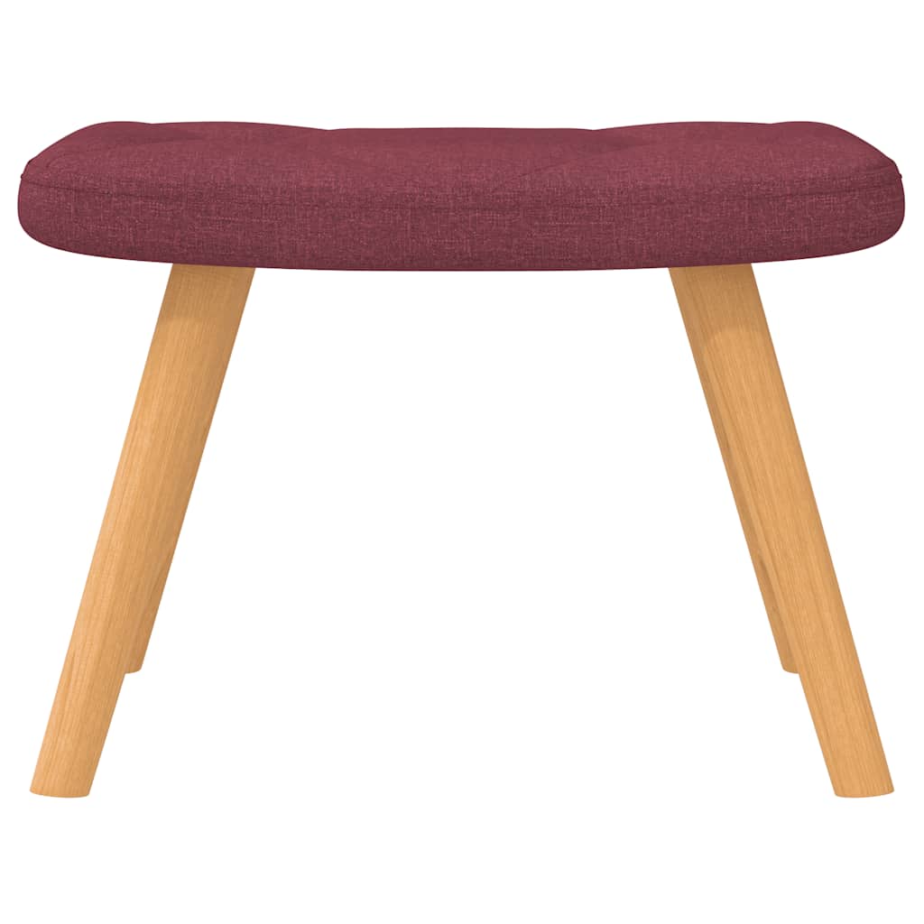 Rocking chair with stool fabric wine red
