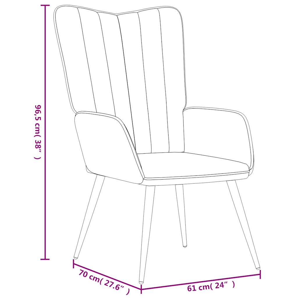 Relaxsessel mit Hocker Dunkelgrau Samt